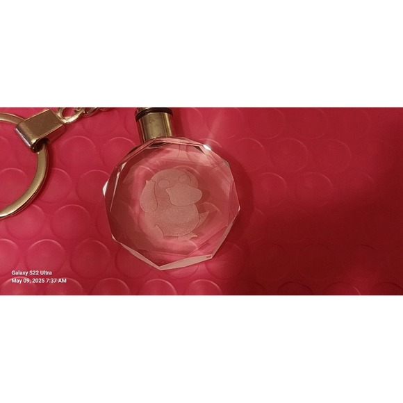 Pokemon Psyduck Keychain Crystal LED Light Up Keyring Bag Charm Gift - Picture 2 of 4